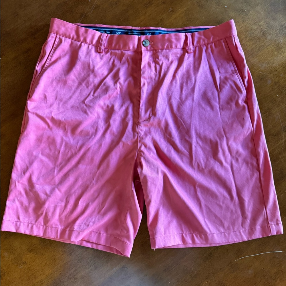 Vineyard Vines Coral Flat Front Shorts